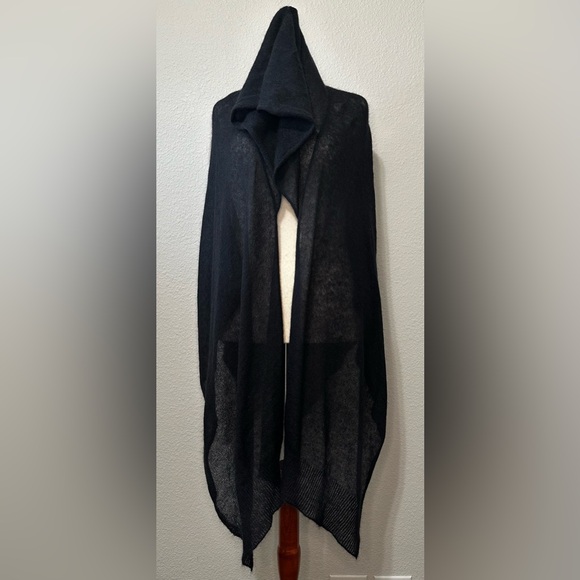 The Fisher Project by Eileen Fisher Black Mohair Wrap/Scarf - Picture 9 of 13